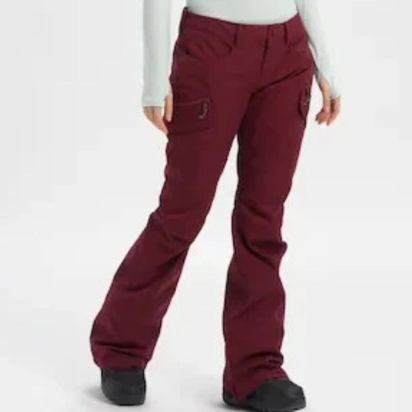 Burton Pants - Burton | Gloria DryRide Burgundy Wine Cargo Waterproof Ski Snowboard Pants, XL‎